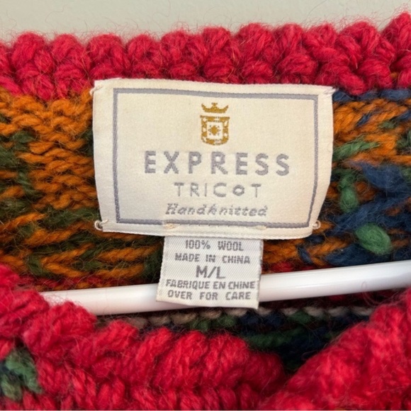 Vintage Express Cat Cardigan Sweater - Picture 3 of 9